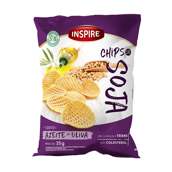 Chips de Soja Azeite de Oliva 35g - Inspire