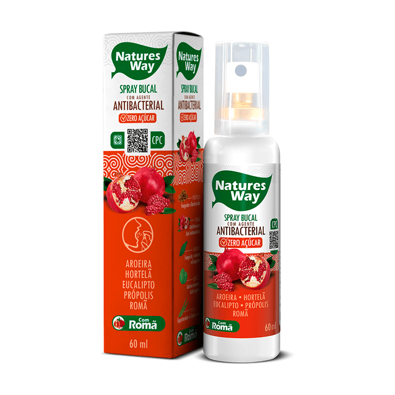 Spray Bucal Antibacteriano Gengibre 60ml - Natures Way