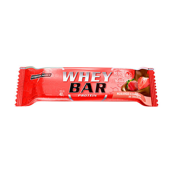 Whey Bar Morango 40g - Integralmedica