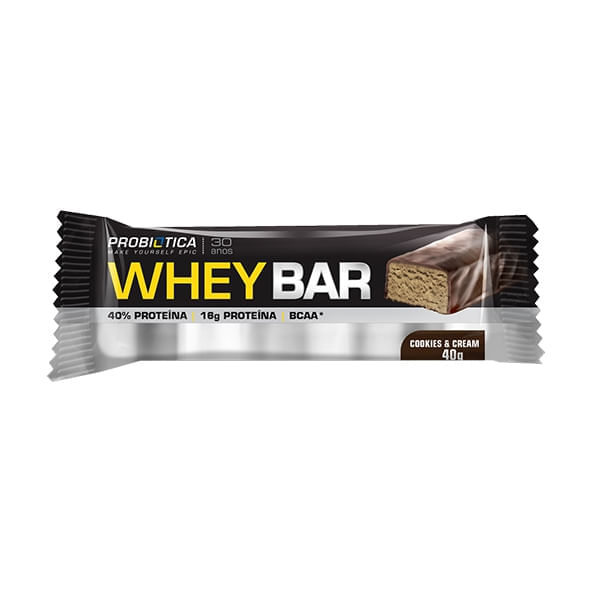 Whey Bar Cookies & Cream  40g - Probiótica