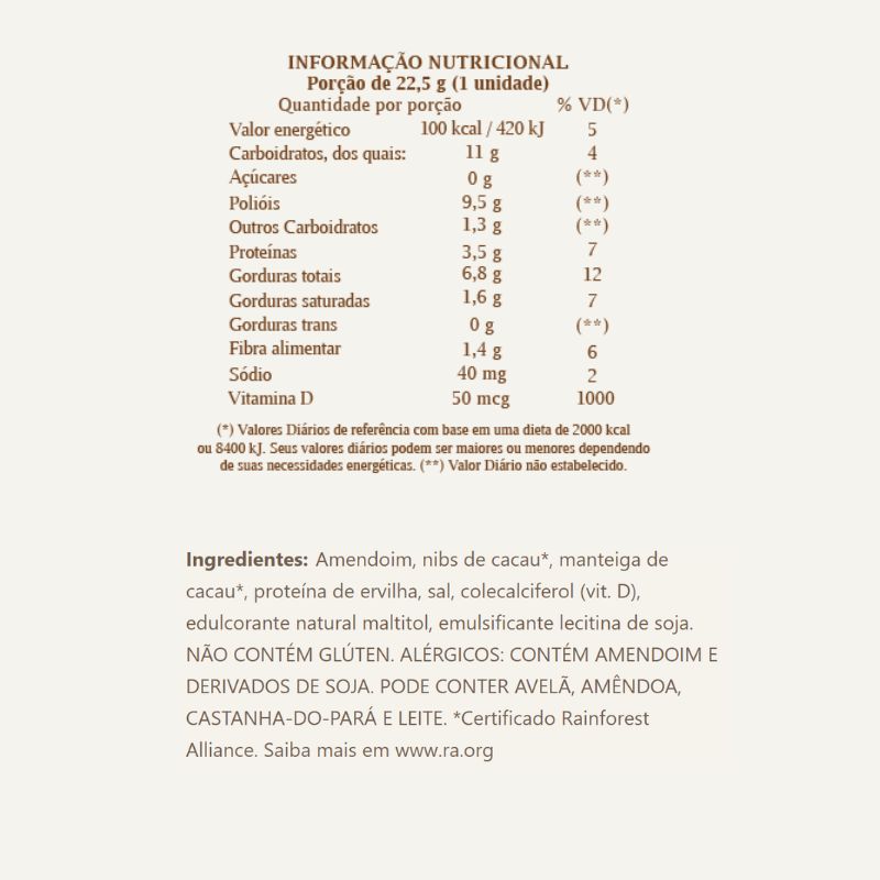 Paçoca Vitamina D 2000UI Haoma 270g