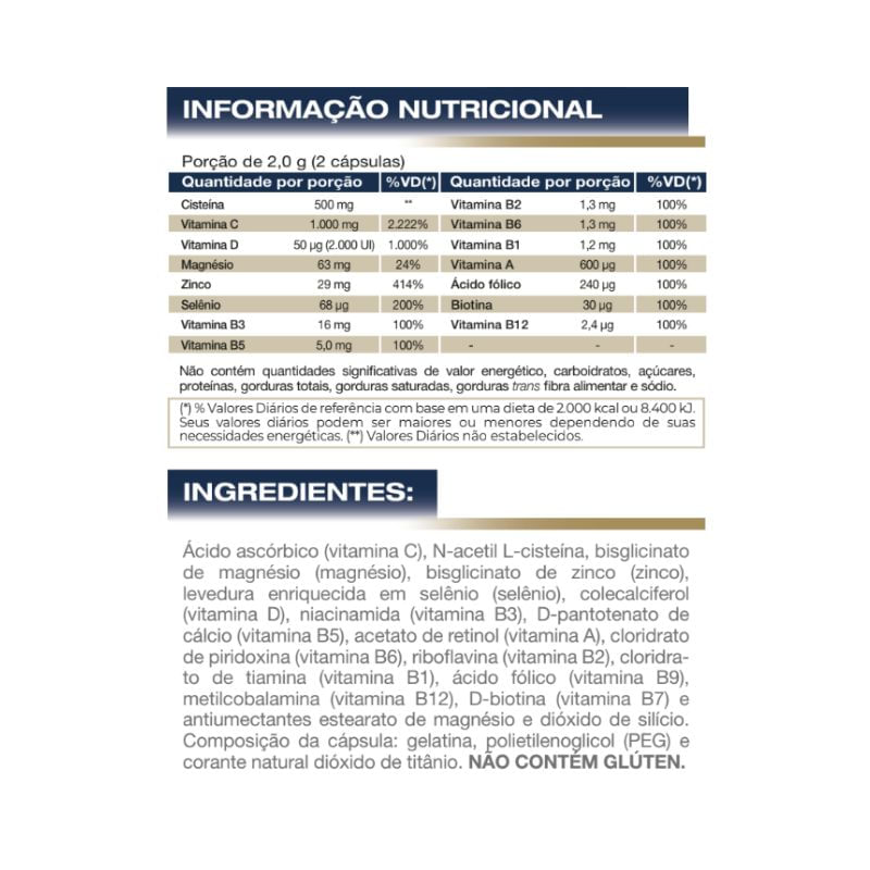 Imunomult Multivitaminico Vitafor 1000mg 30caps