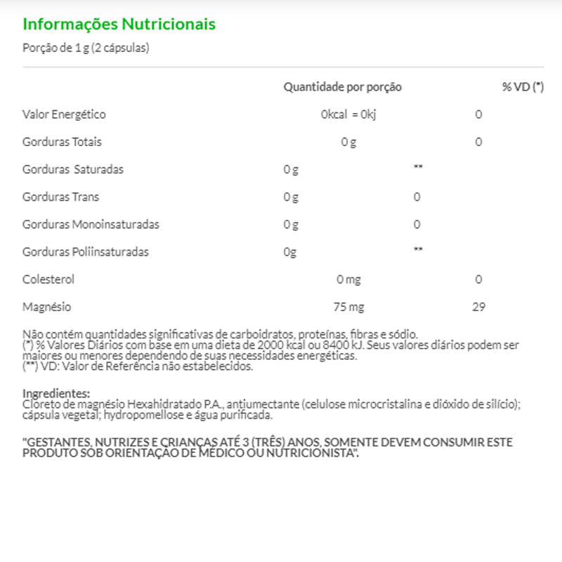 Magnésio Dimalato 500mg 60caps - Meissen