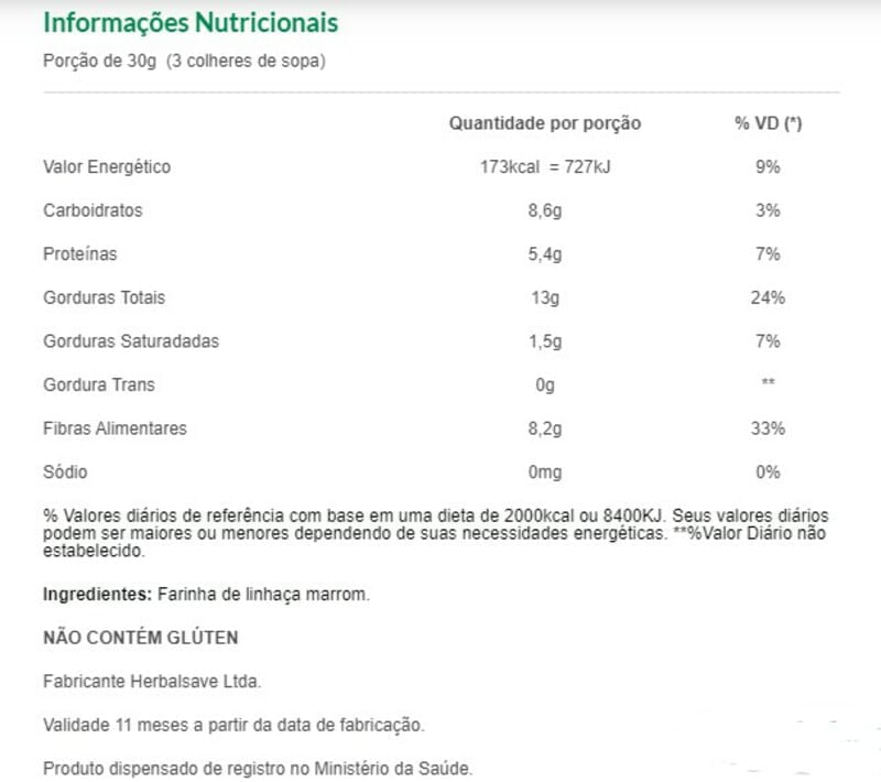 Superfood Farinha de Linhaça Marrom Mundo Verde Seleção 200g