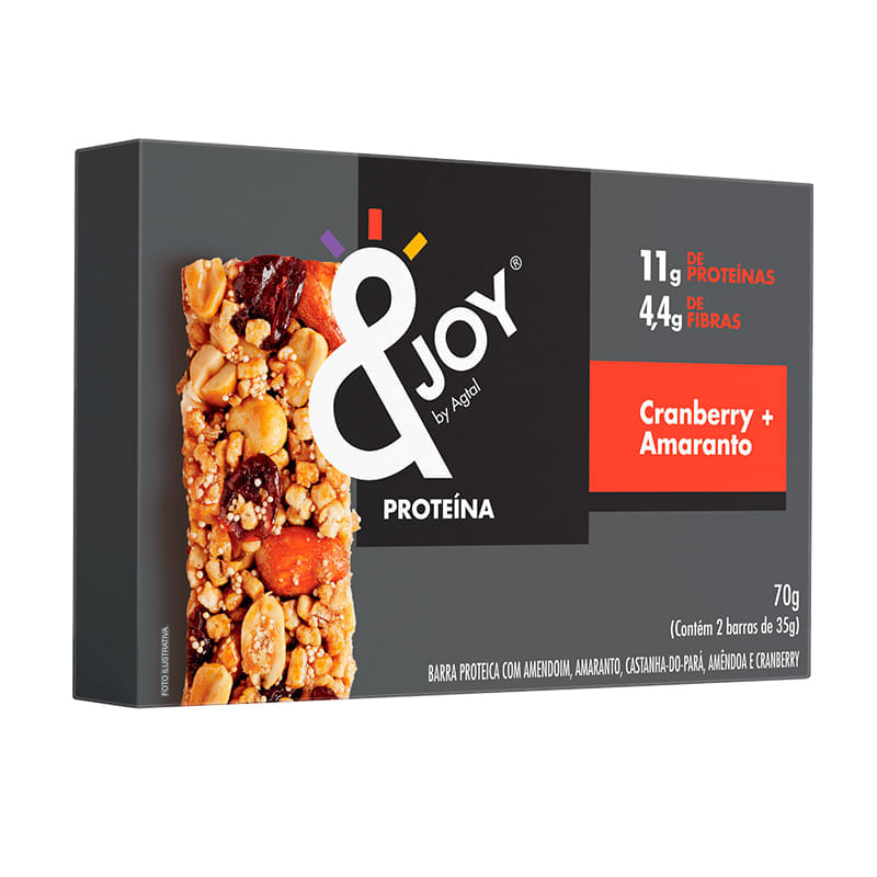 Barra de Nuts  Proteína Cranberry  Amaranto 70g - &Joy