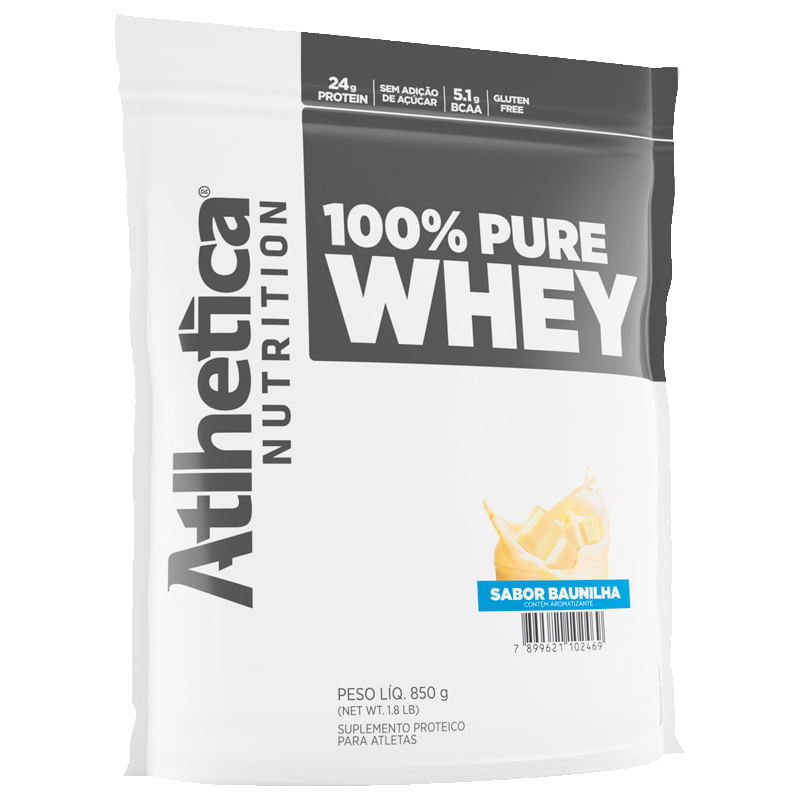 100% Pure Whey Protein Baunilha 850G - Atlhetica