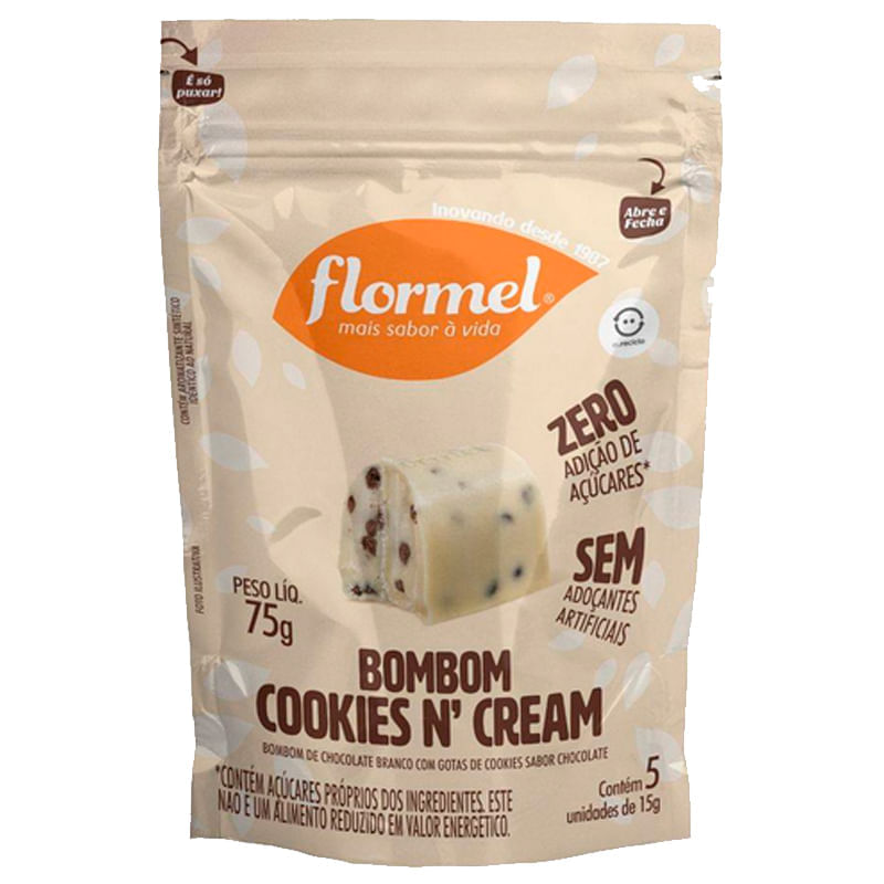 Bombom Cookies N'Cream Flormel 75g