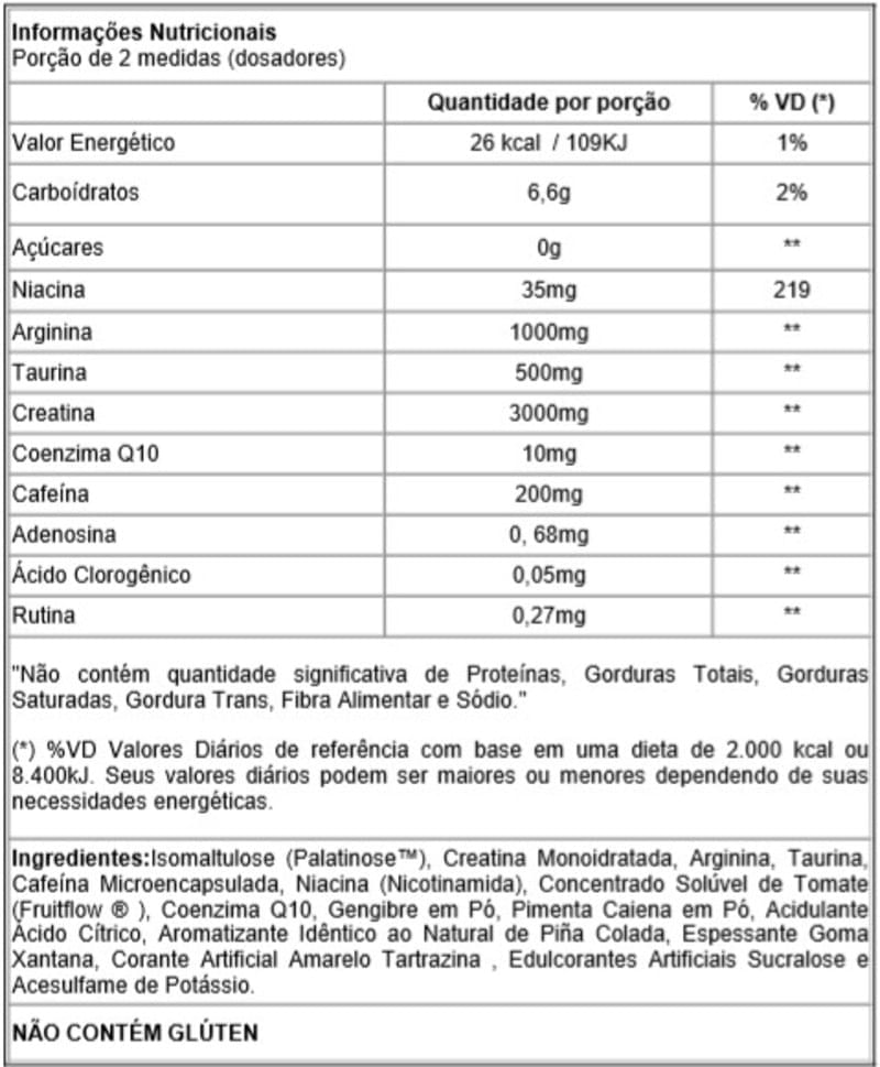 X Pre Workout Piña Colada 225g - Atlhetica