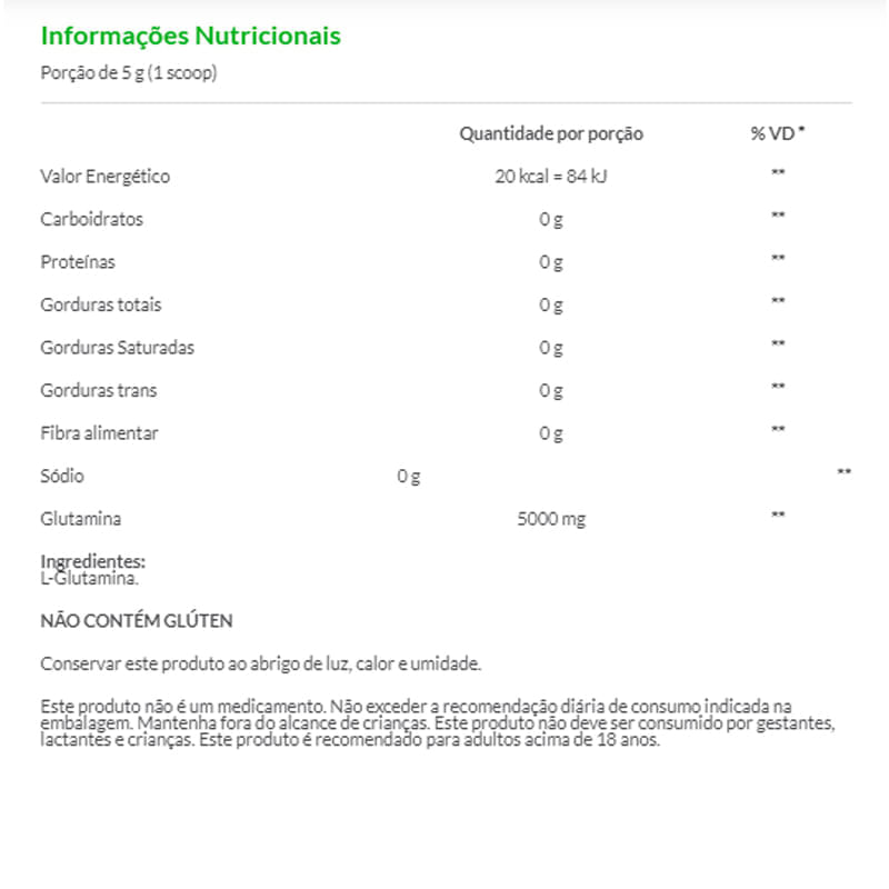 Glutamine Nutrify 150g