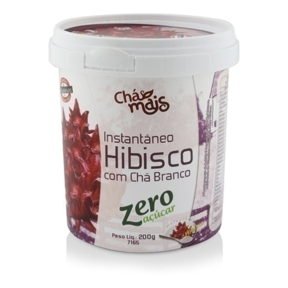 Hibisco com Chá Branco Zero Açúcar 200g - Chá Mais