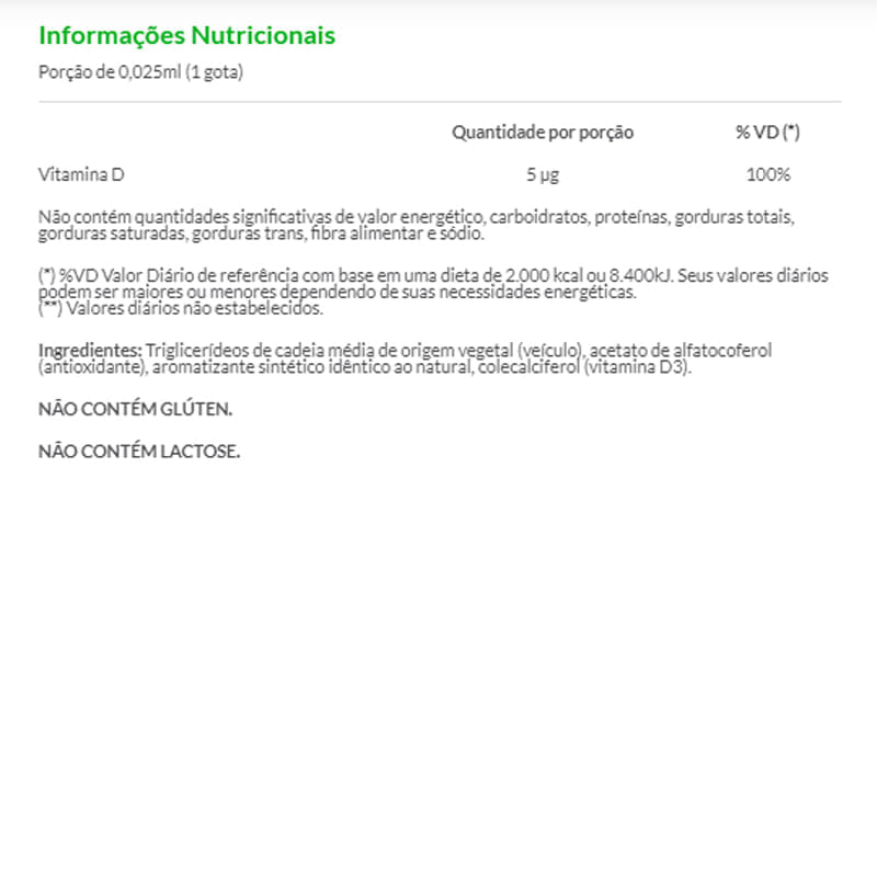 Vitamina D em gotas 10ml - Naiak 10ml - Naiak