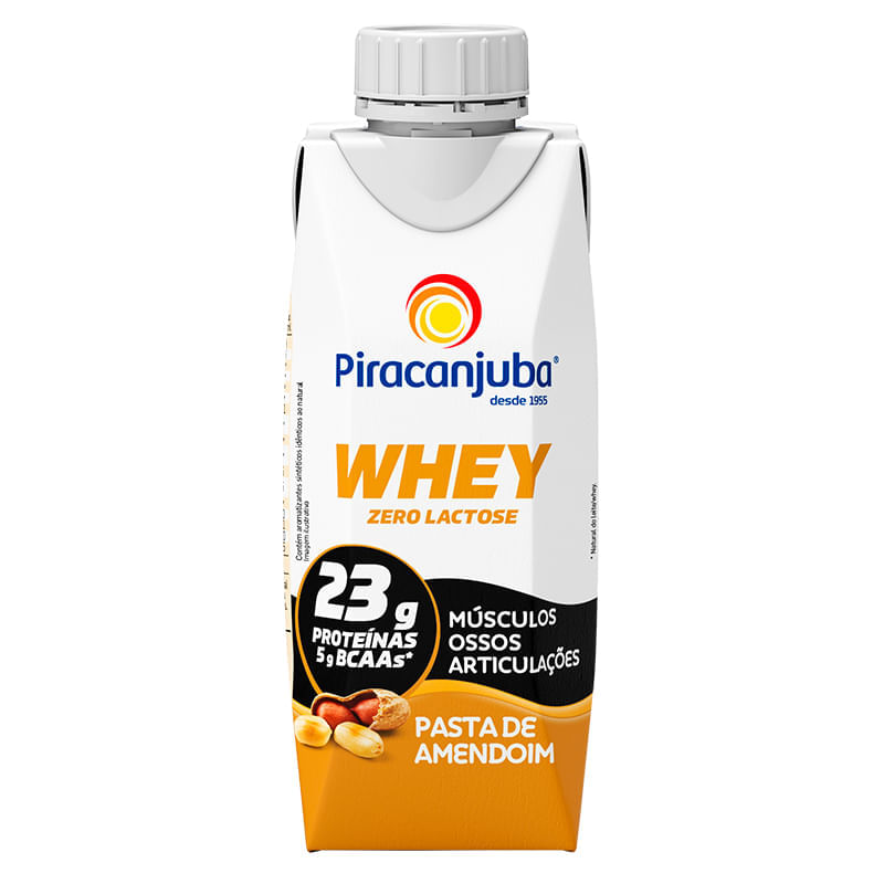 Whey Zero Lactose Pasta De Amendoim 250ml - Piracanjuba