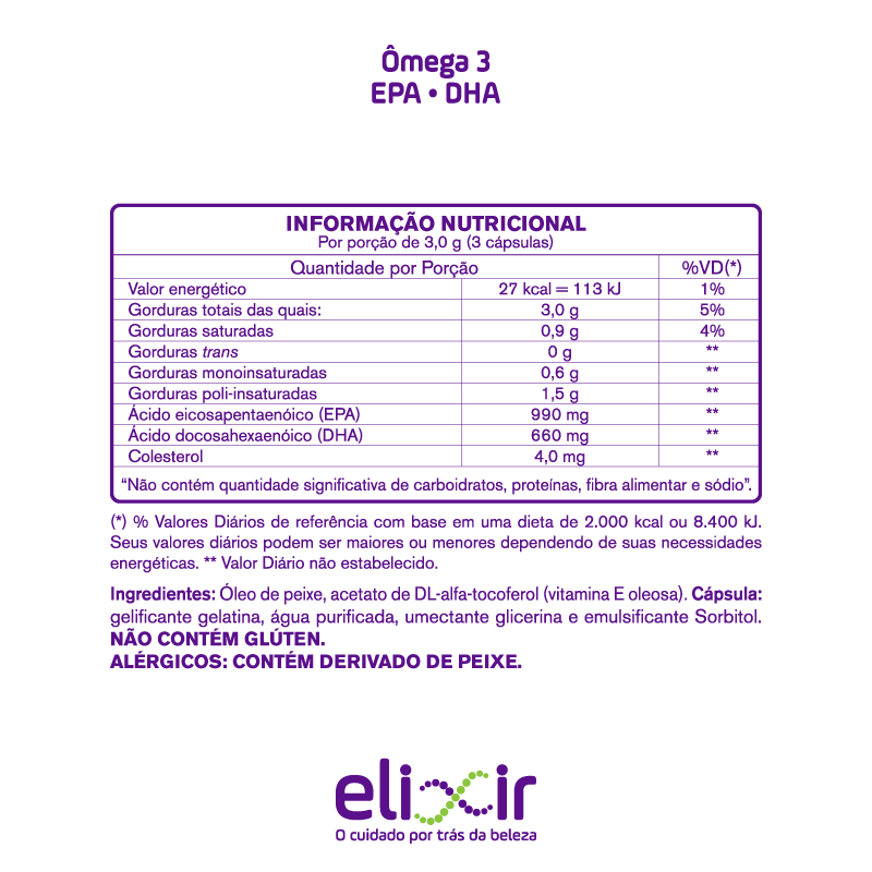 Ômega 3 Mundo Verde Elixir EPA990mg DHA660mg 120caps