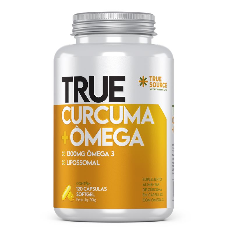 Curcuma + Ômega Lipossomal True Source 120 cápsulas