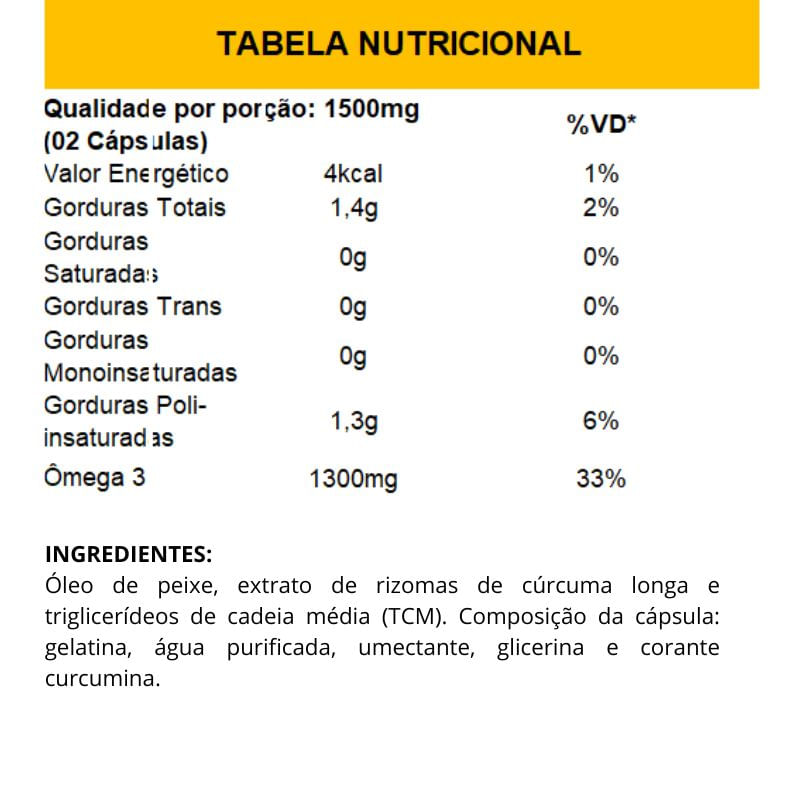 Curcuma + Ômega Lipossomal True Source 120 cápsulas