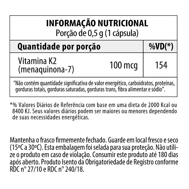 Vitamina K2 Vit Gold- 60 cápsulas