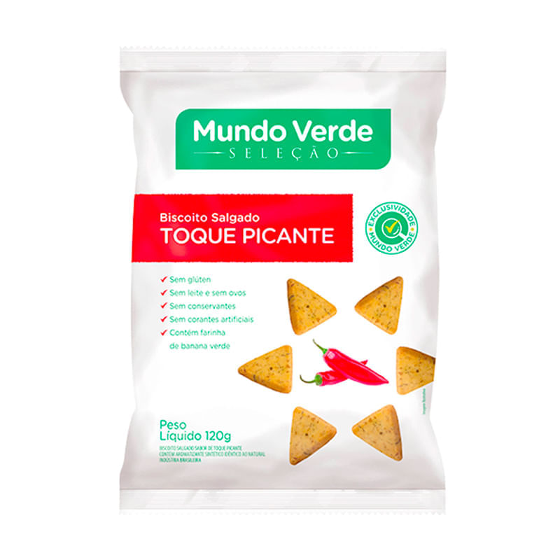 Biscoito Salgado de Picante Mundo Verde Seleção 120g