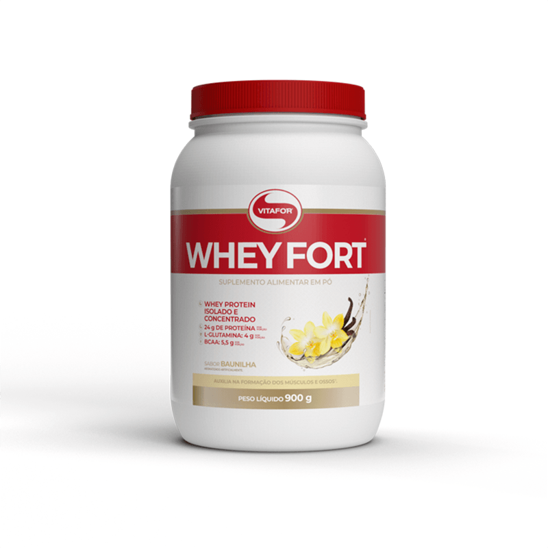 Whey Fort Baunilha Vitafor 900g