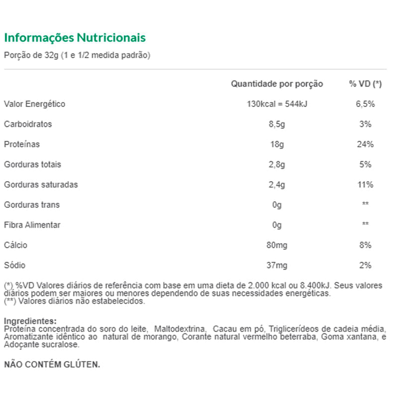 Garrafinha de Proteína Morango Mais Mu 32g