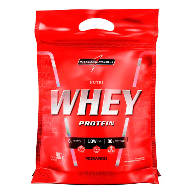 Nutri Whey Protein Morango Integralmedica 907g