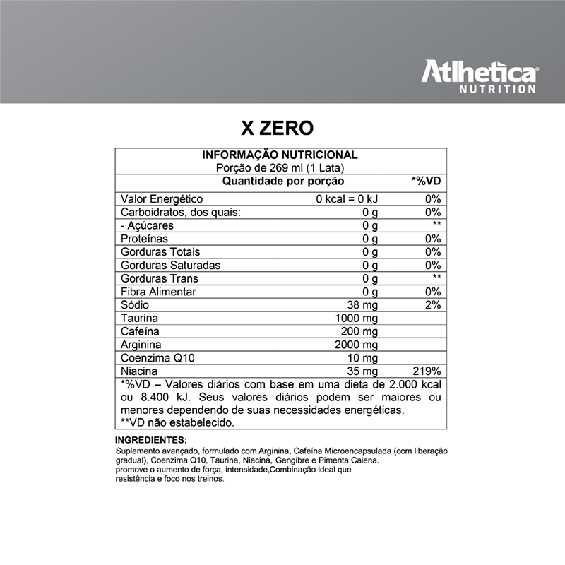 X-Zero 269ml - Atlhetica