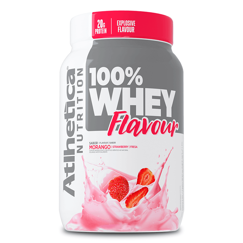 100% Whey Flavour Morango Atlhetica 900g