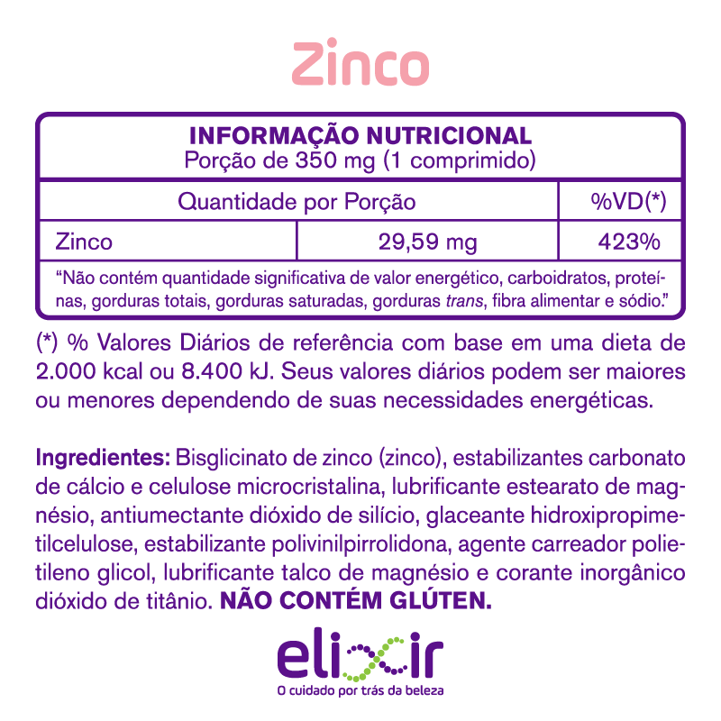 Zinco Quelato Mundo Verde Elixir 350mg 60comp