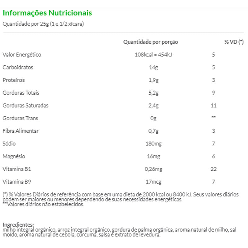 Zooreta Salgado Orgânico Milho 45g - Mãe Terra