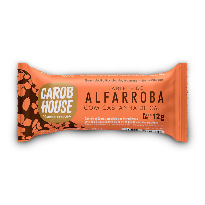 Alfarroba Bombom Castanha Caju Carob House 12g