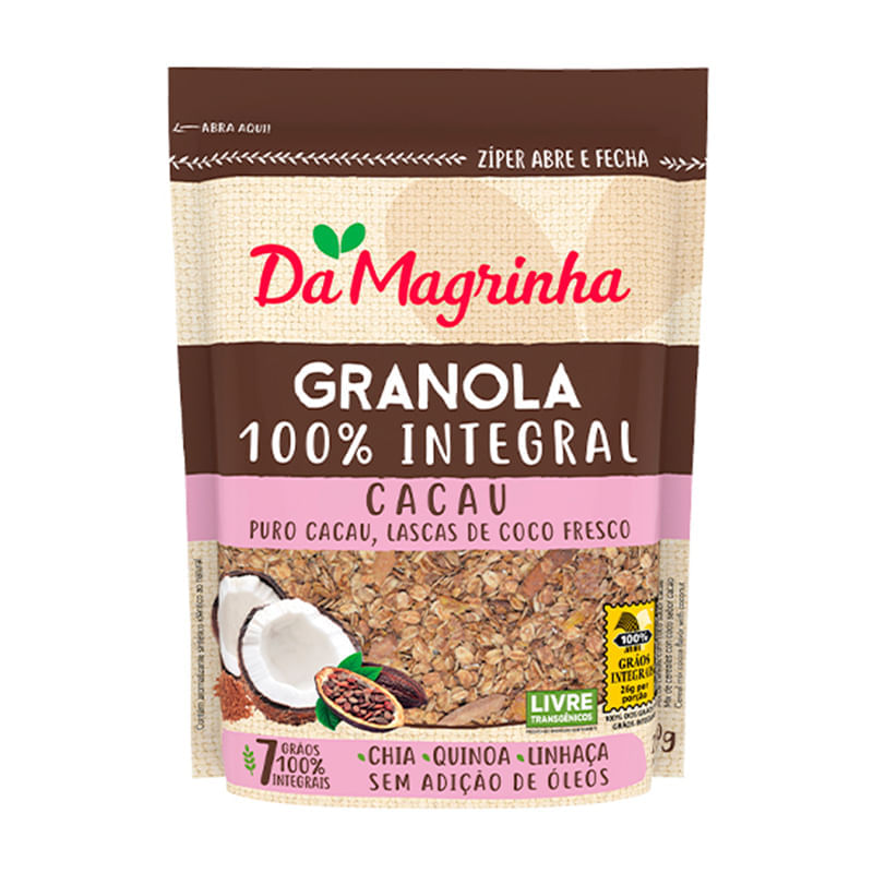 Granola Integral Cacau 250g - Da Magrinha