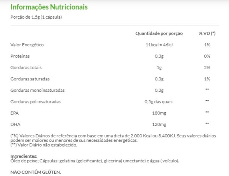 Ômega 3 1000mg 120 cápsulas - Naiak