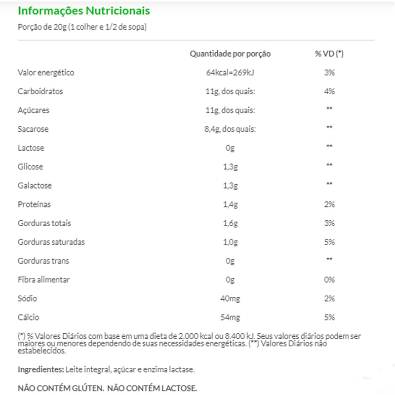 Leite Condensado Zero Lactose 395g - Piracanjuba