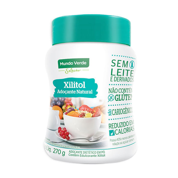 Xilitol Adoçante Natural 270g - MV Seleção