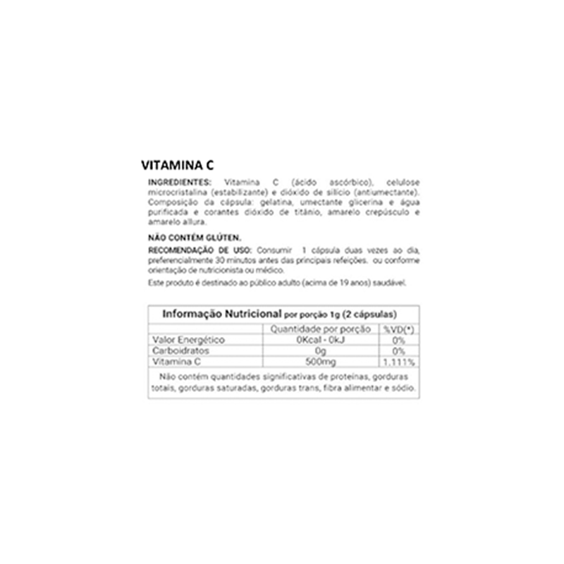 Vitamina C 500mg 60caps - Nutraway