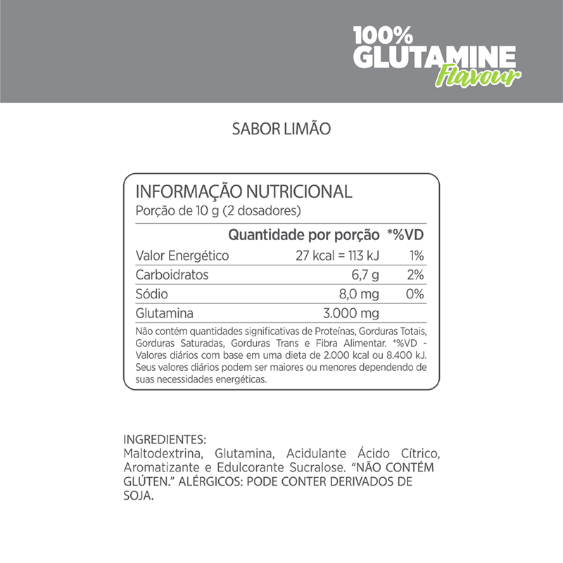 100% Glutamine Flavour Limão Atlhetica 200g