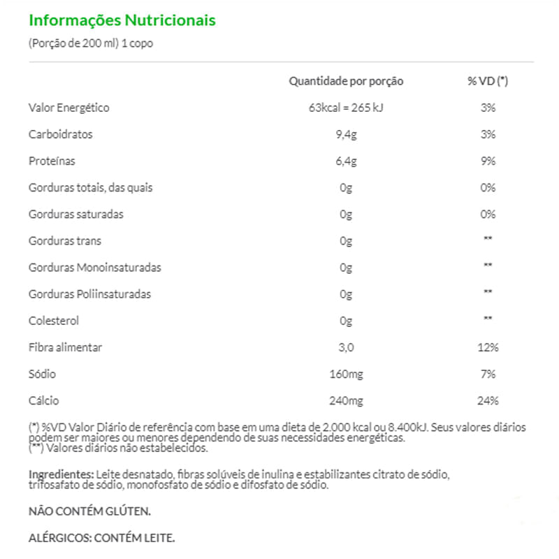 Leite UHT Desn Funcional + Fibra 500ml - Piracanjuba