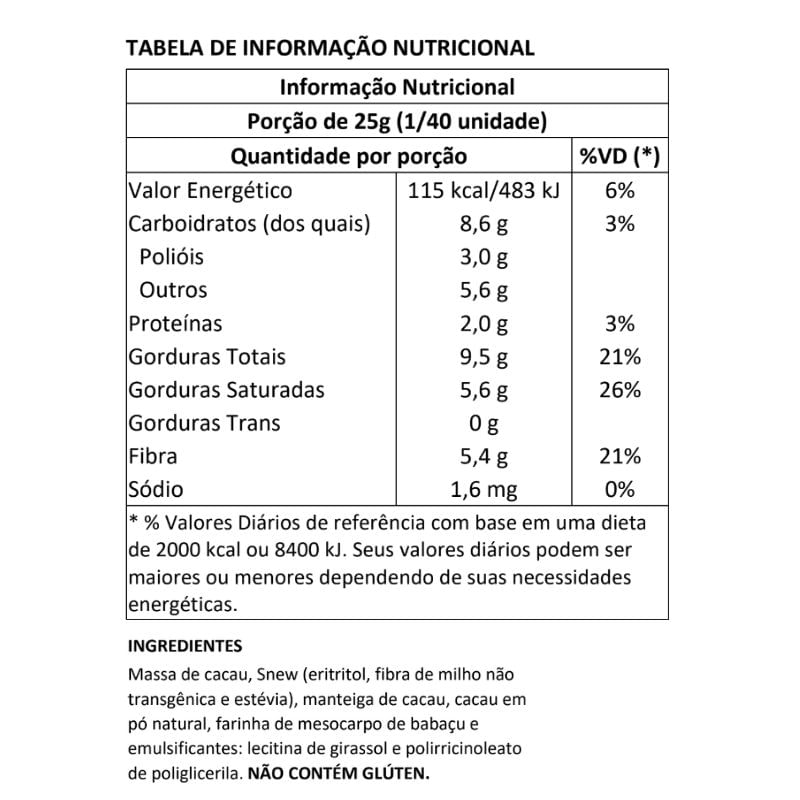 Superfoods Puro 67% Cacau Chocolife 1010g