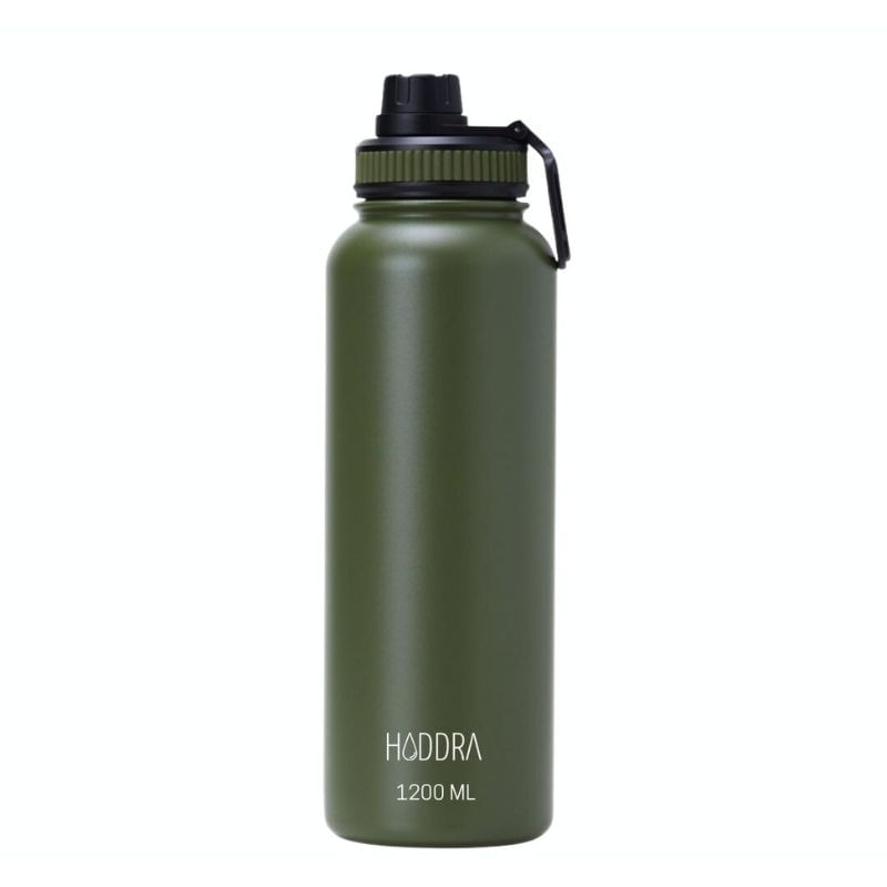 Garrafa Térmica H200 Inox com Infusor Verde Musgo 1200ml Hiddra