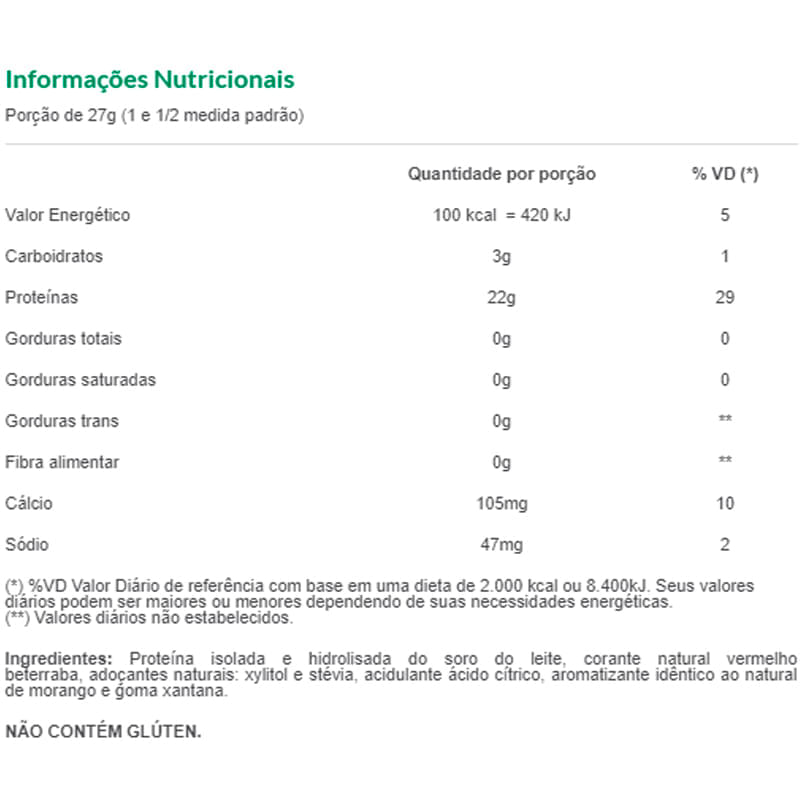 Whey Isolado e Hidrolisado Muke  Morango Mais Mu 27g