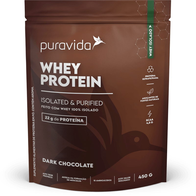 Whey Protein 100% Iso Dark Choco Puravida 450g