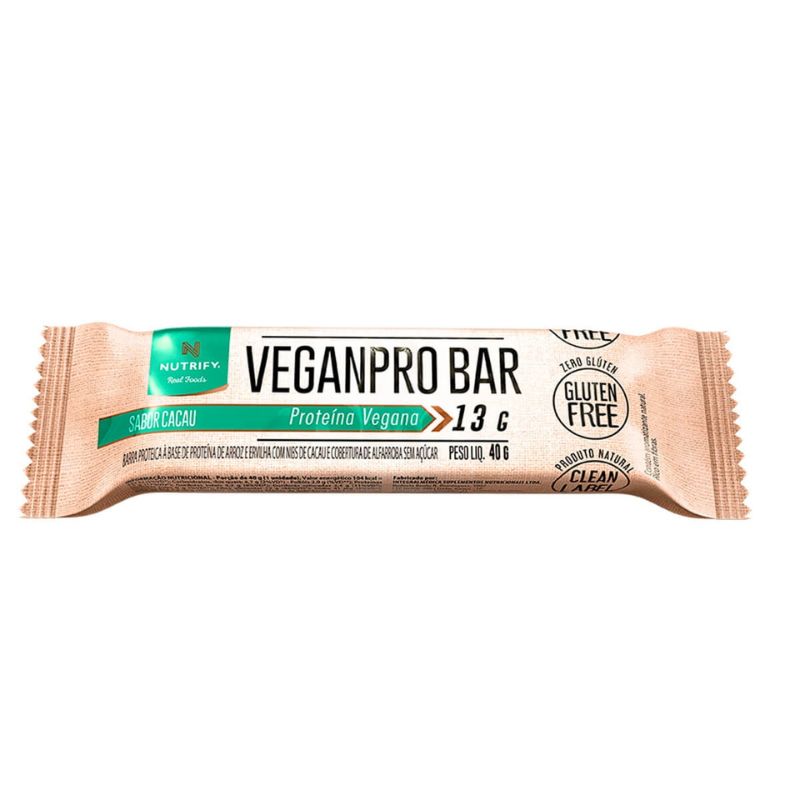 Veganpro Bar Cacau Nibs Nutrify 40g