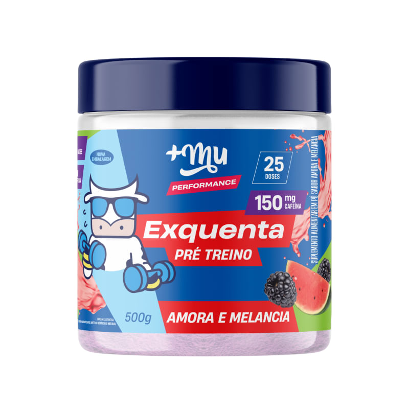 Exquenta Pré-treino Amora e Melancia Mais Mu Performance 500g