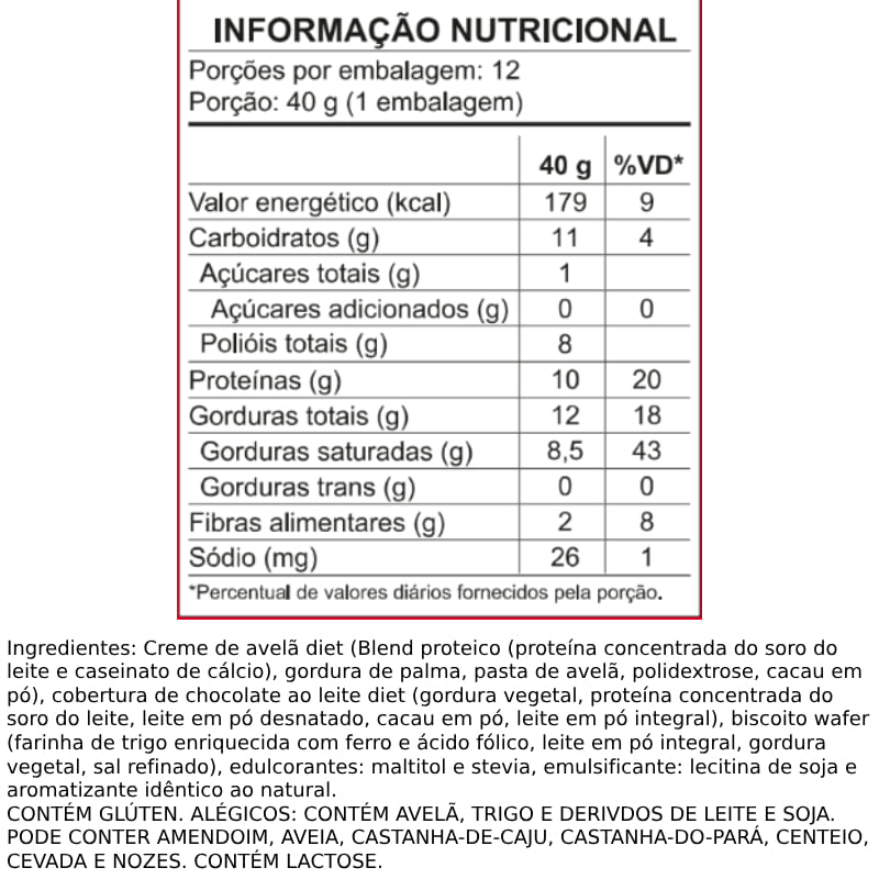 Bold Tube Avelã Bold Snacks 40g