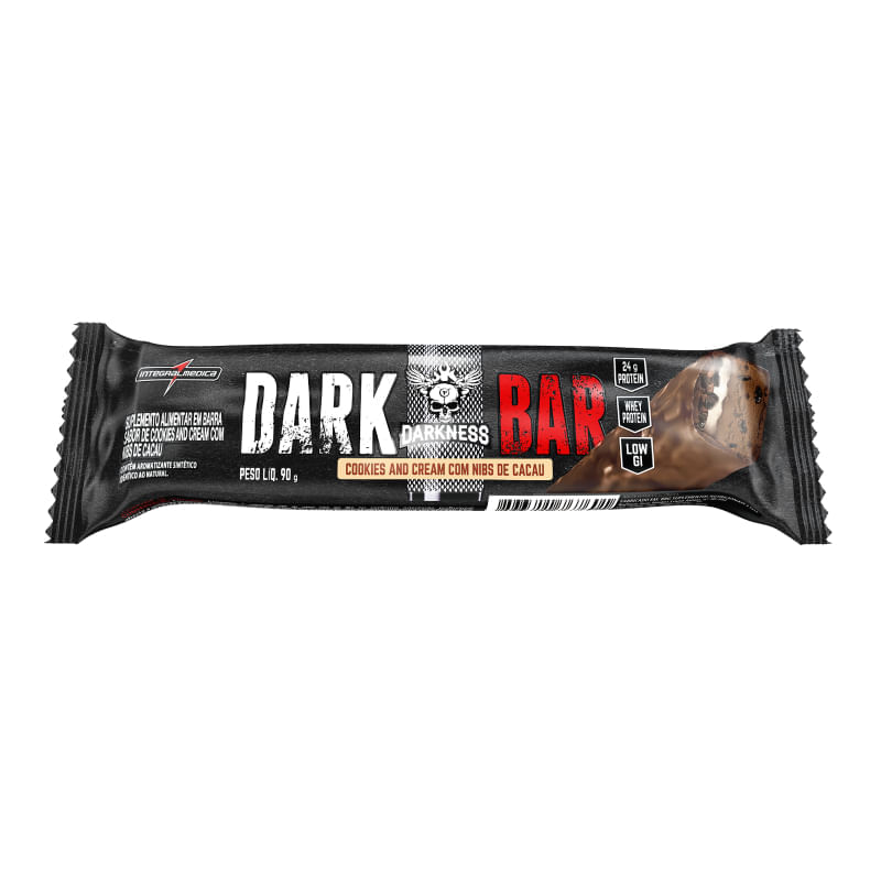 Dark Bar Cookies And Cream com Nibs de Cacau Darkness 90g