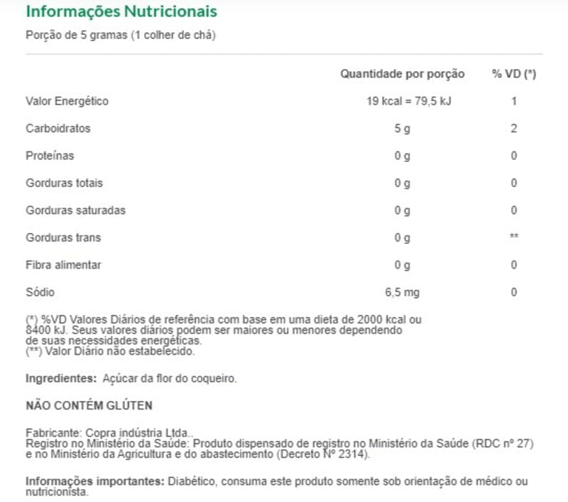 Superfood Açúcar de Coco 150g - MV Seleção