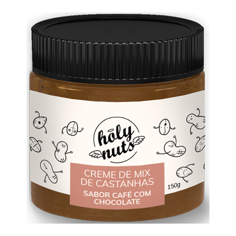 Creme de mix de castanhas cafe 150g - Holy Nuts