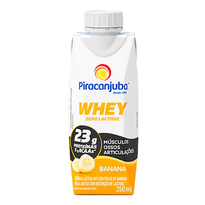 Whey Zero Lactose Banana 250ml - Piracanjuba