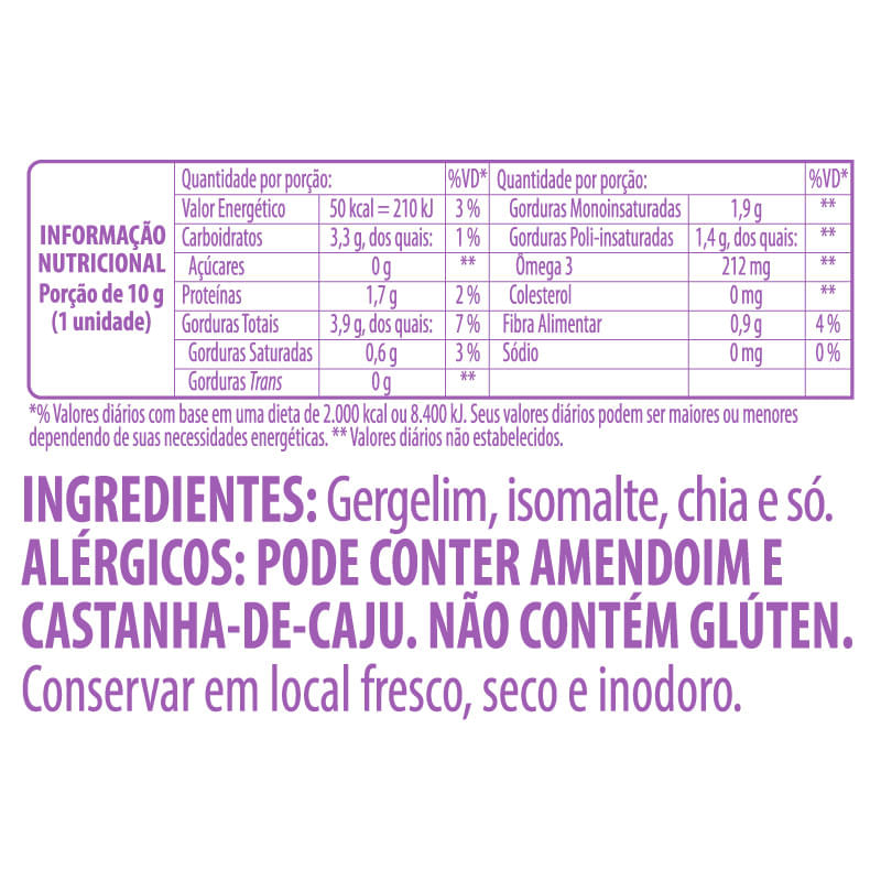 Levittá Crocante de Gergelim e Chia Banana Brasil 10g