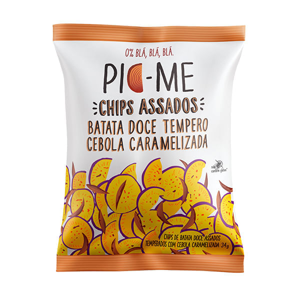 Chips Assado Batata Doce com Cebola 34g - Pic-me