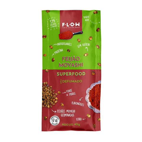 Snack de Feijão Moyashi sabor Defumado 40g - Flow Foods